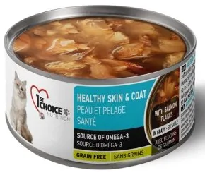 1st Choice Nutrition Canned Cat Healthy Skin & Coat Adult Salmon Flakes 3 oz