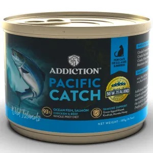 23% OFF: Addiction Wild Islands Pacific Catch Ocean Fish, Salmon, Chicken & Beef Grain-Free Canned Cat Food 185g