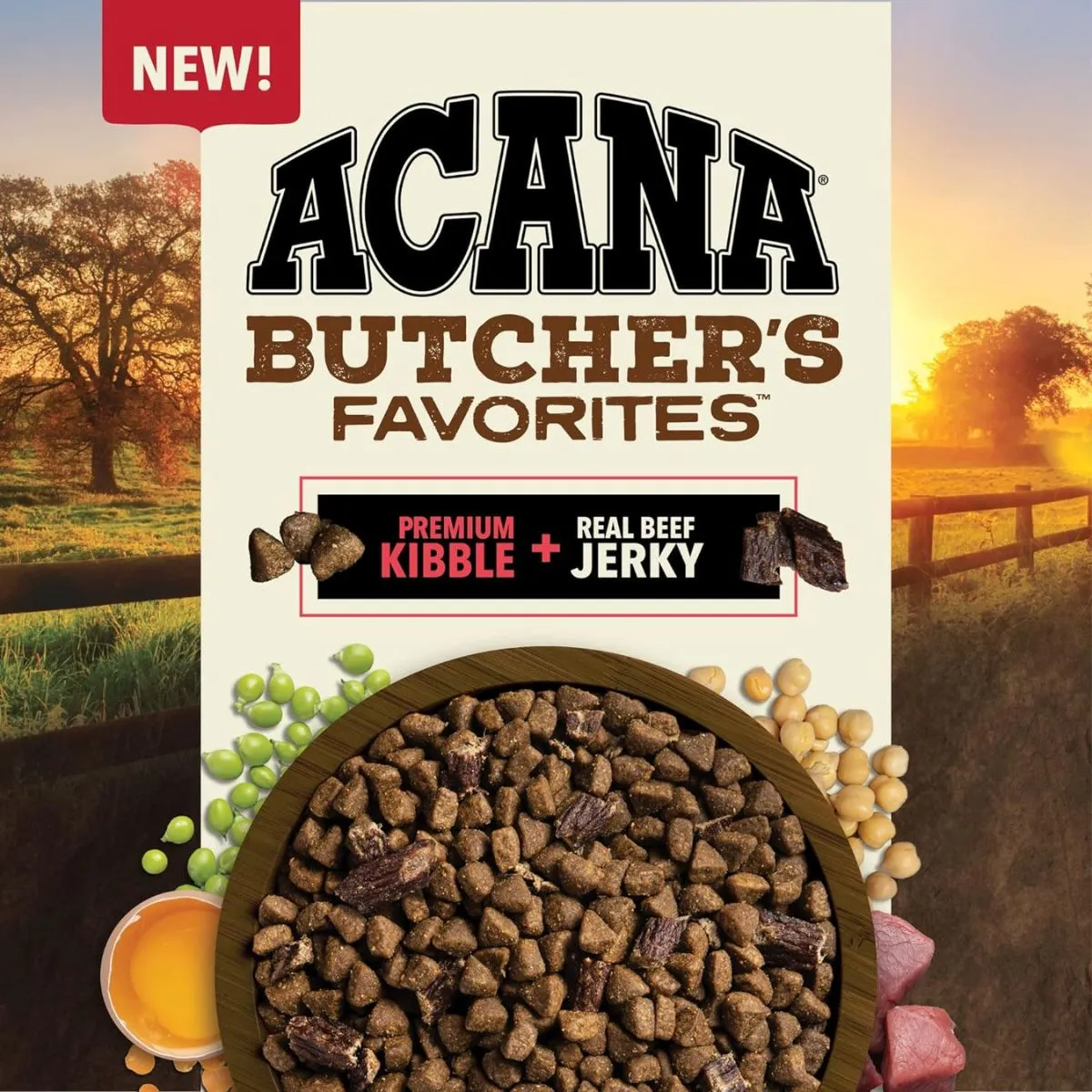 Acana Butcher's Favorites Farm-Raised Beef & Liver Dry Dog Food 4lb