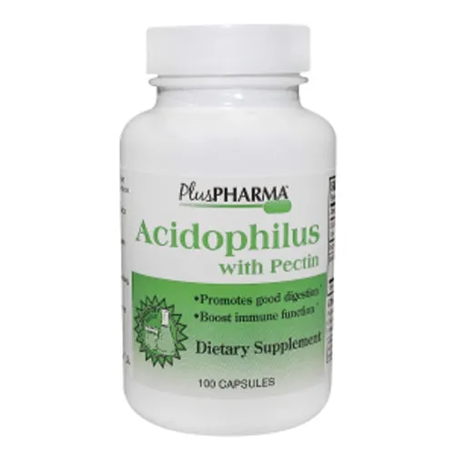 Acidophilus with Pectin 100 Caps By Plus Pharma