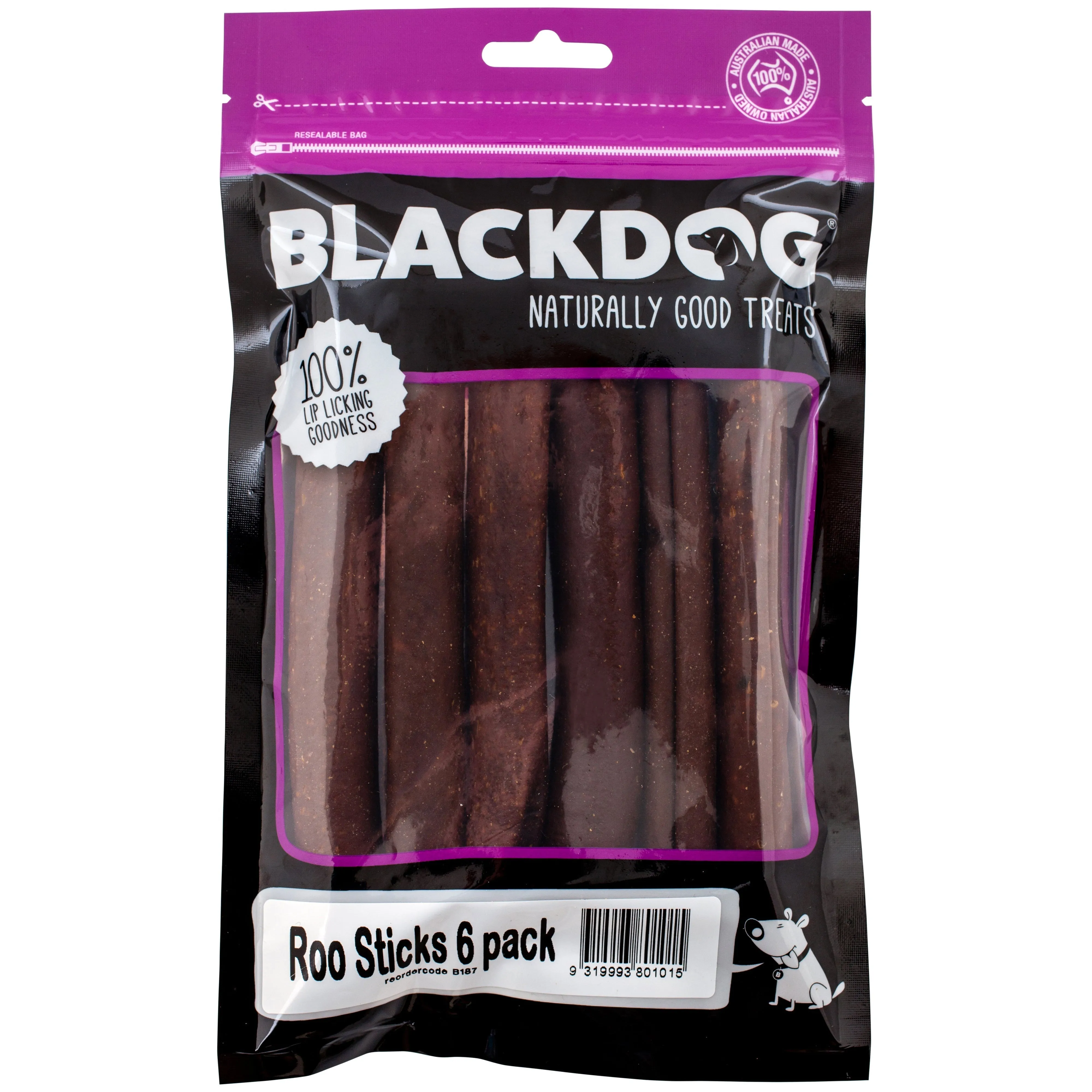 Blackdog Kangaroo Sticks Dog Treats 6 Pack^^^