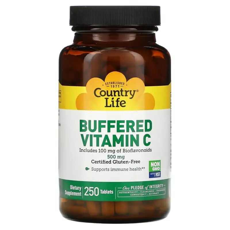 Buffered Vitamin C Country Life 500 mg, 250 tablets