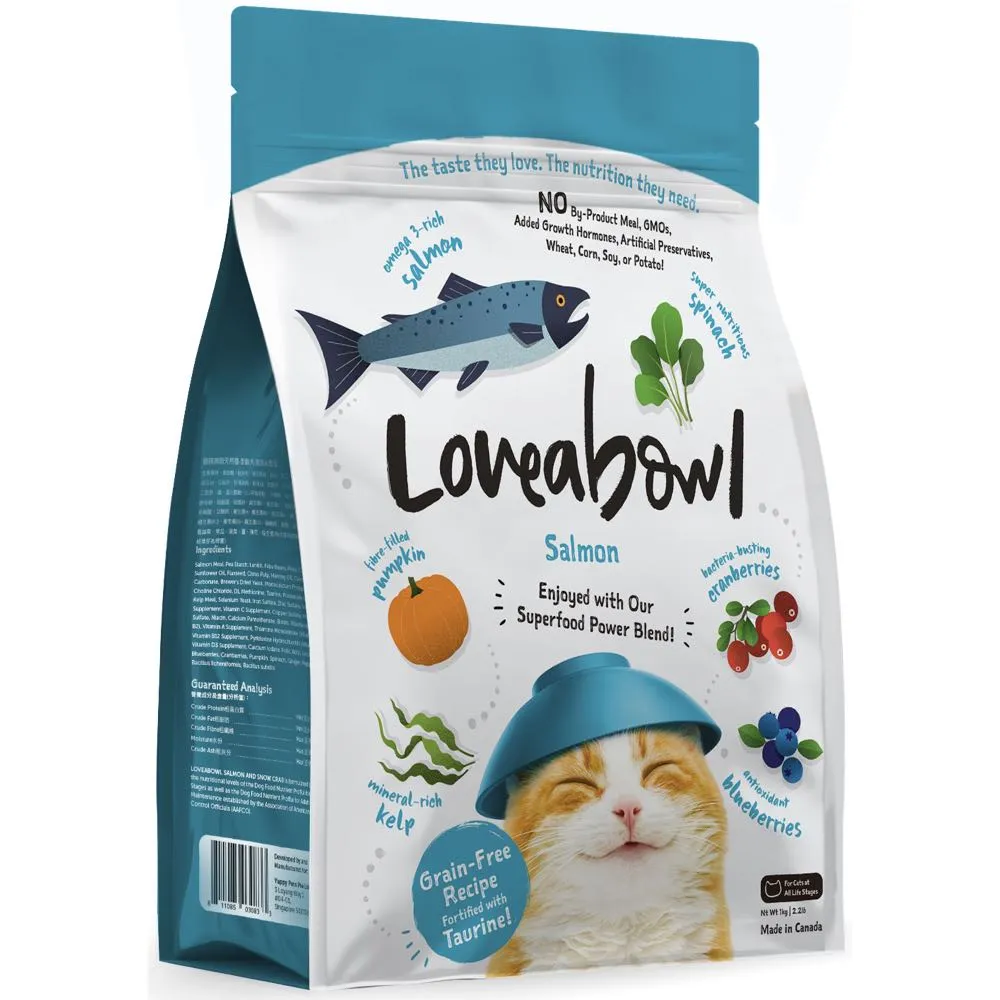 'BUNDLE DEAL': Loveabowl Salmon Grain Free Dry Cat Food