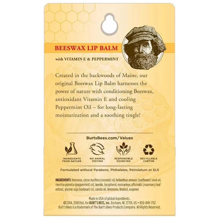 Burt's Bees Lip Balm Beeswax