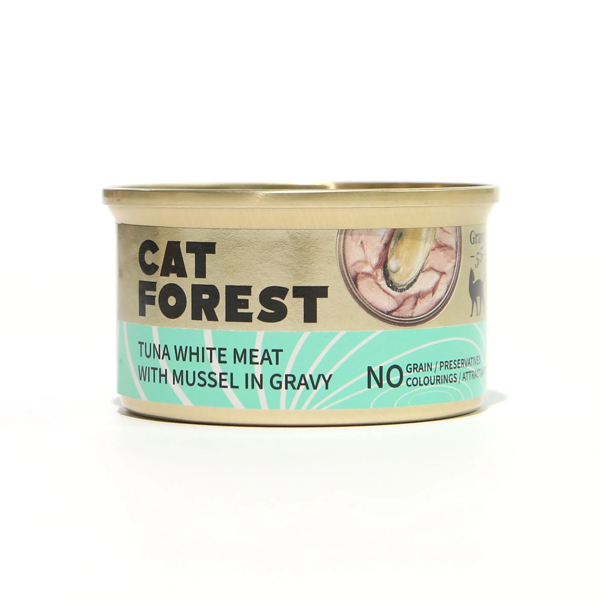 CAT FOREST Tuna White Meat with Mussel in Gravy Cat Wet Food 85g x 24