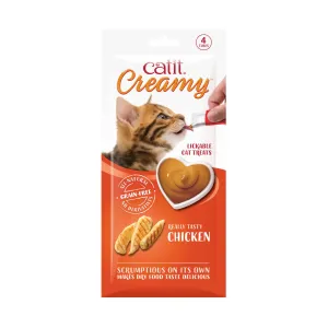 Catit | Creamy Squeezy Cat Treats | Chicken - 4 Pack