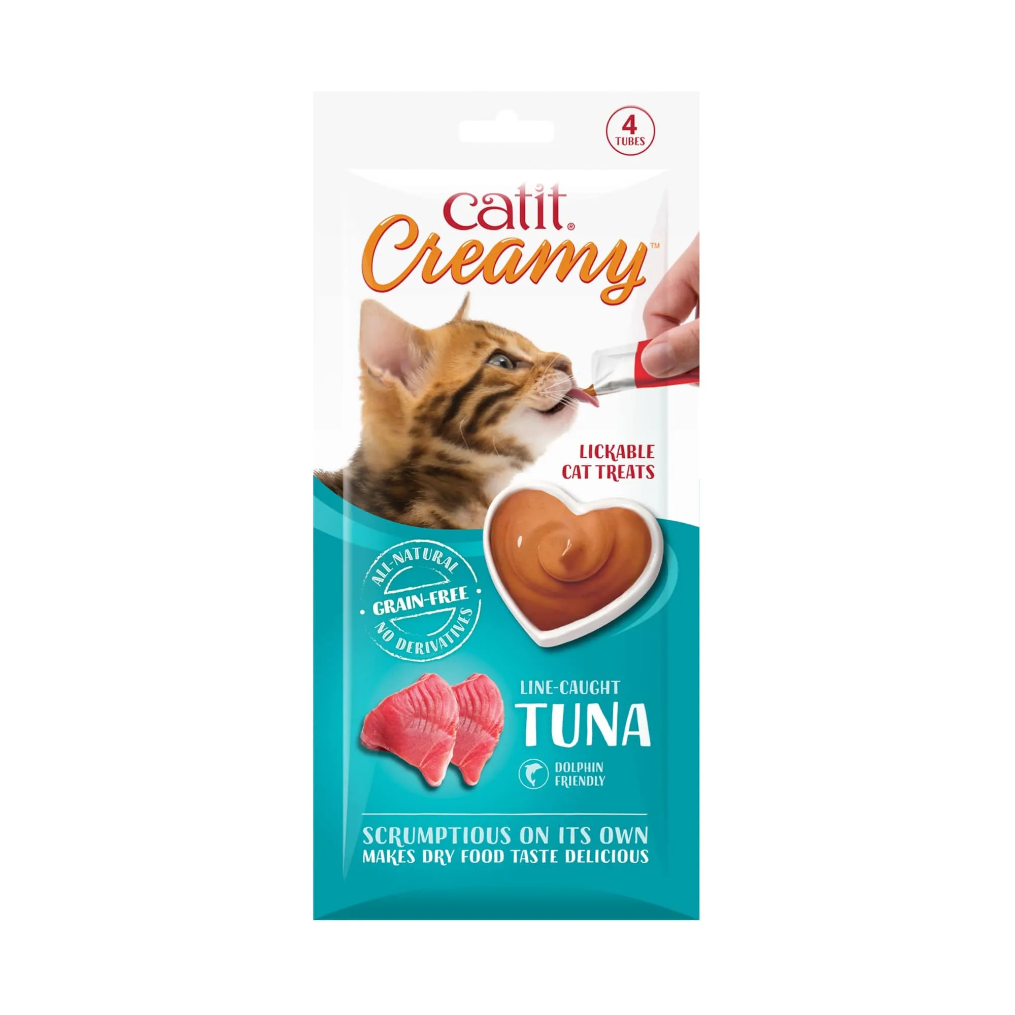 Catit | Creamy Squeezy Cat Treats | Tuna - 4 Pack