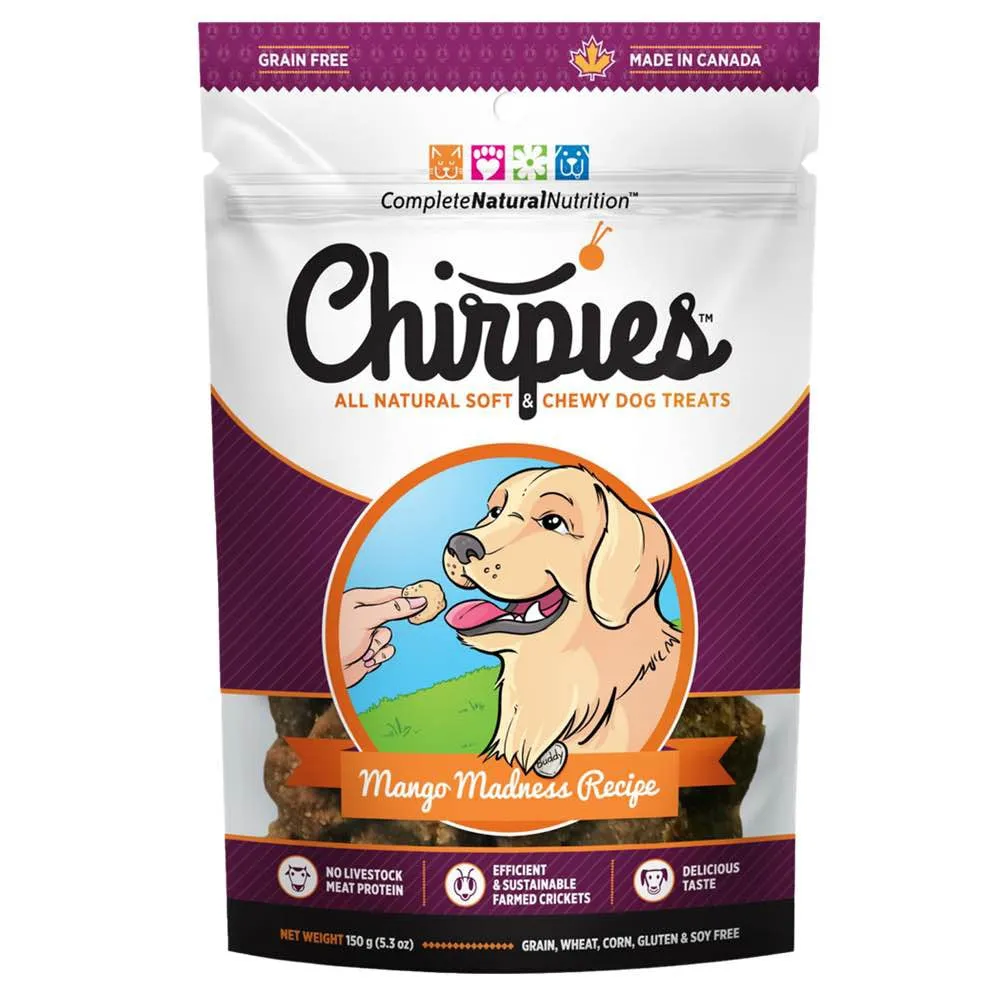 Chirpies Mango Madness Recipe Grain Free Dog Treats 150g