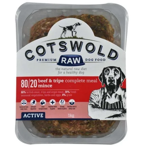 Cotswolds Adult Working Beef & Tripe Mince Ac 1kg