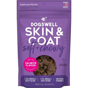 DogsWell Soft & Chewy Skin & Coat Salmon Dog Treats 14oz