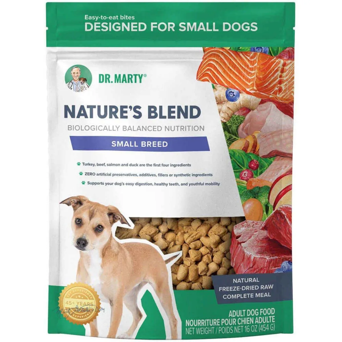 Dr. Marty Nature’s Blend Freeze Dried Small Breed Dry Dog Food 80oz