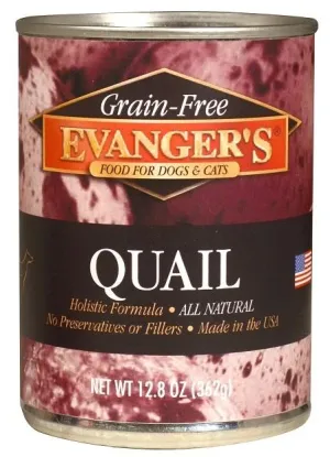 Evanger's Grain Free Quail Canned Food for Dogs and Cats