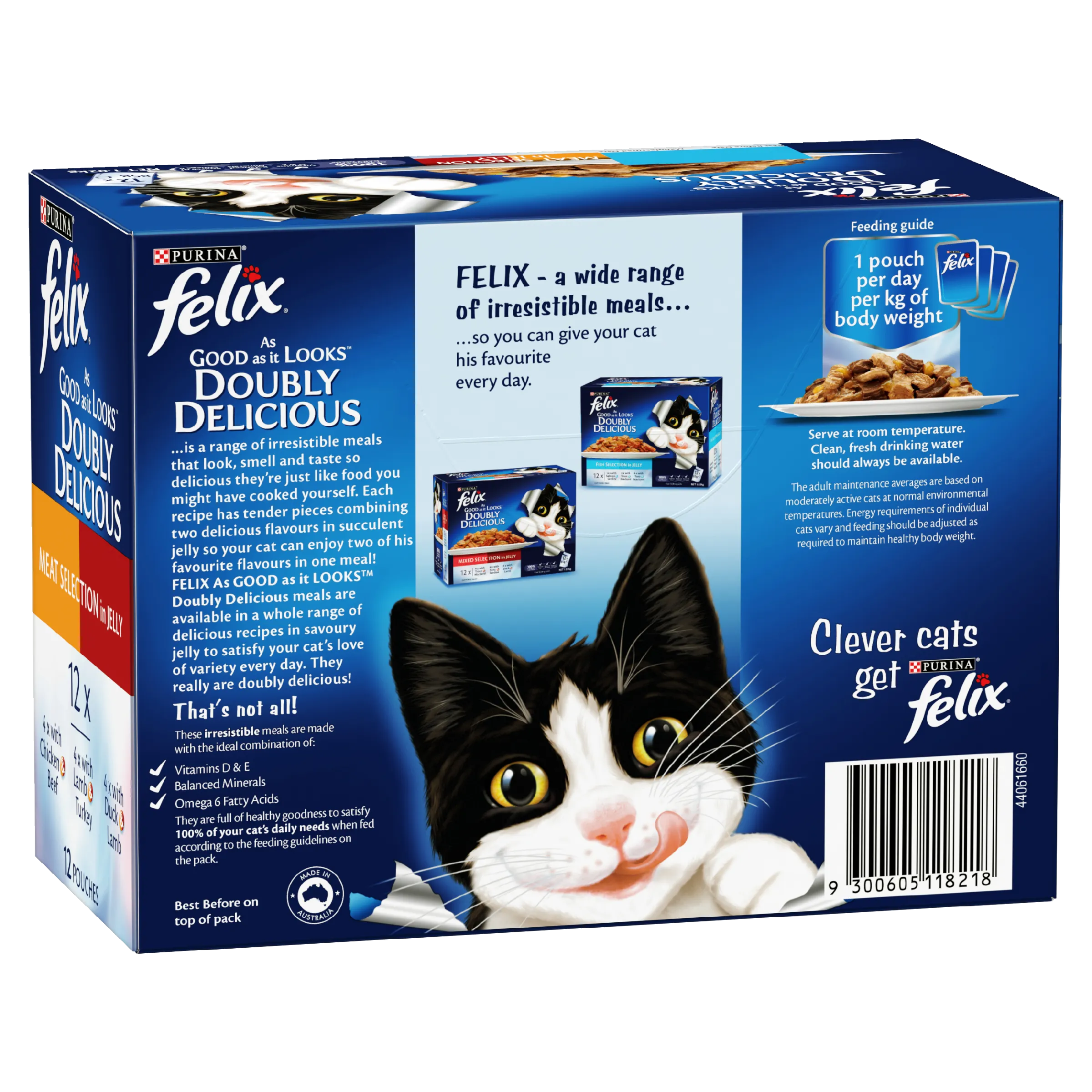 Felix Double Delicious Meat Selection in Jelly Adult Wet Cat Food 85g x 12