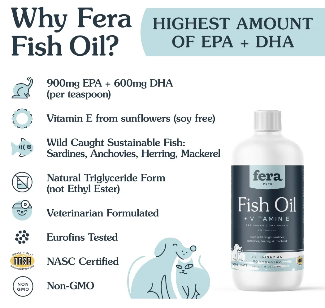 Fera Pet Organics Fish Oil for Dogs & Cats