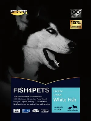 Fish 4 Pets Freeze Dried White Fish Dog Treat 57g