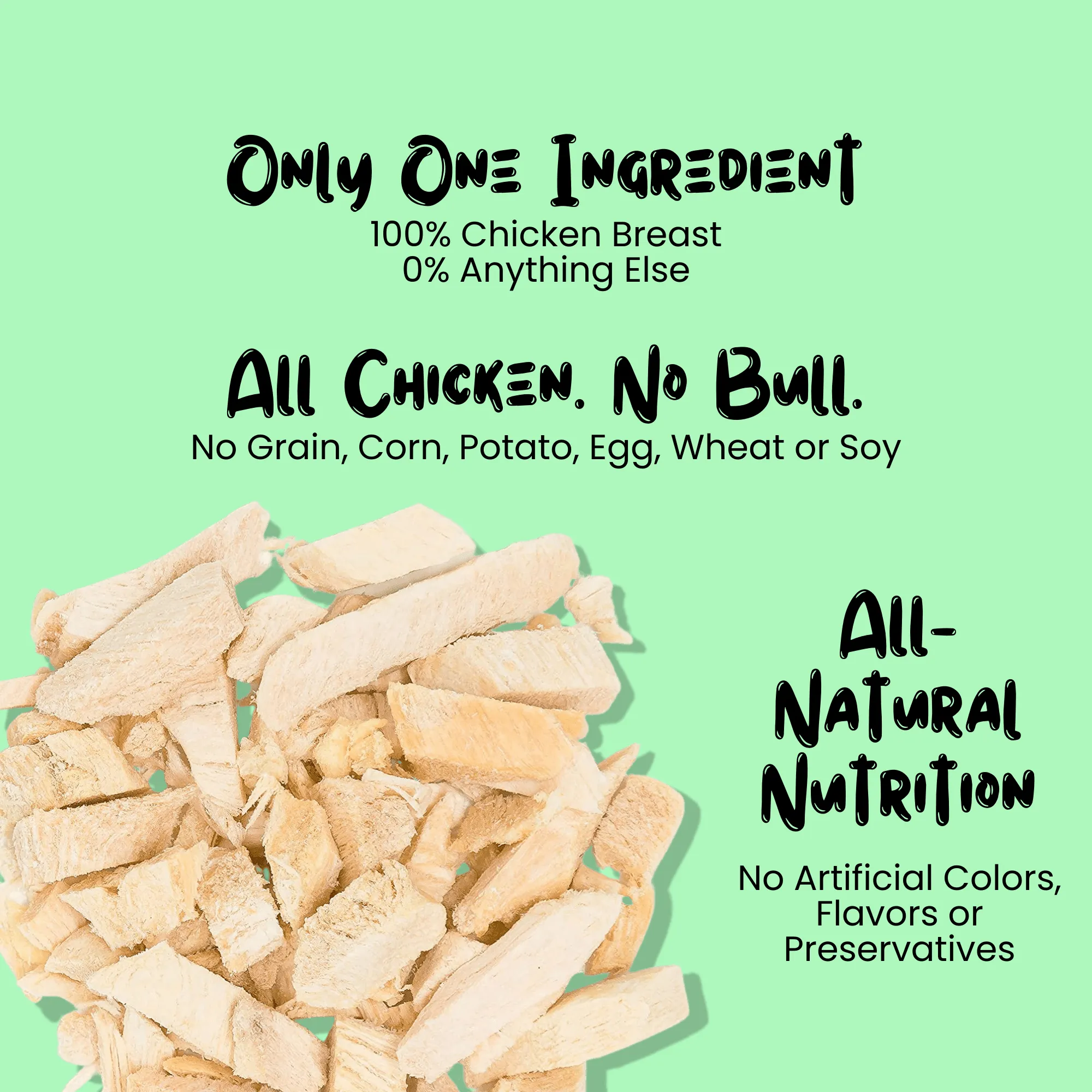 Freeze Dried Chicken Breast Treats for Cats & Dogs