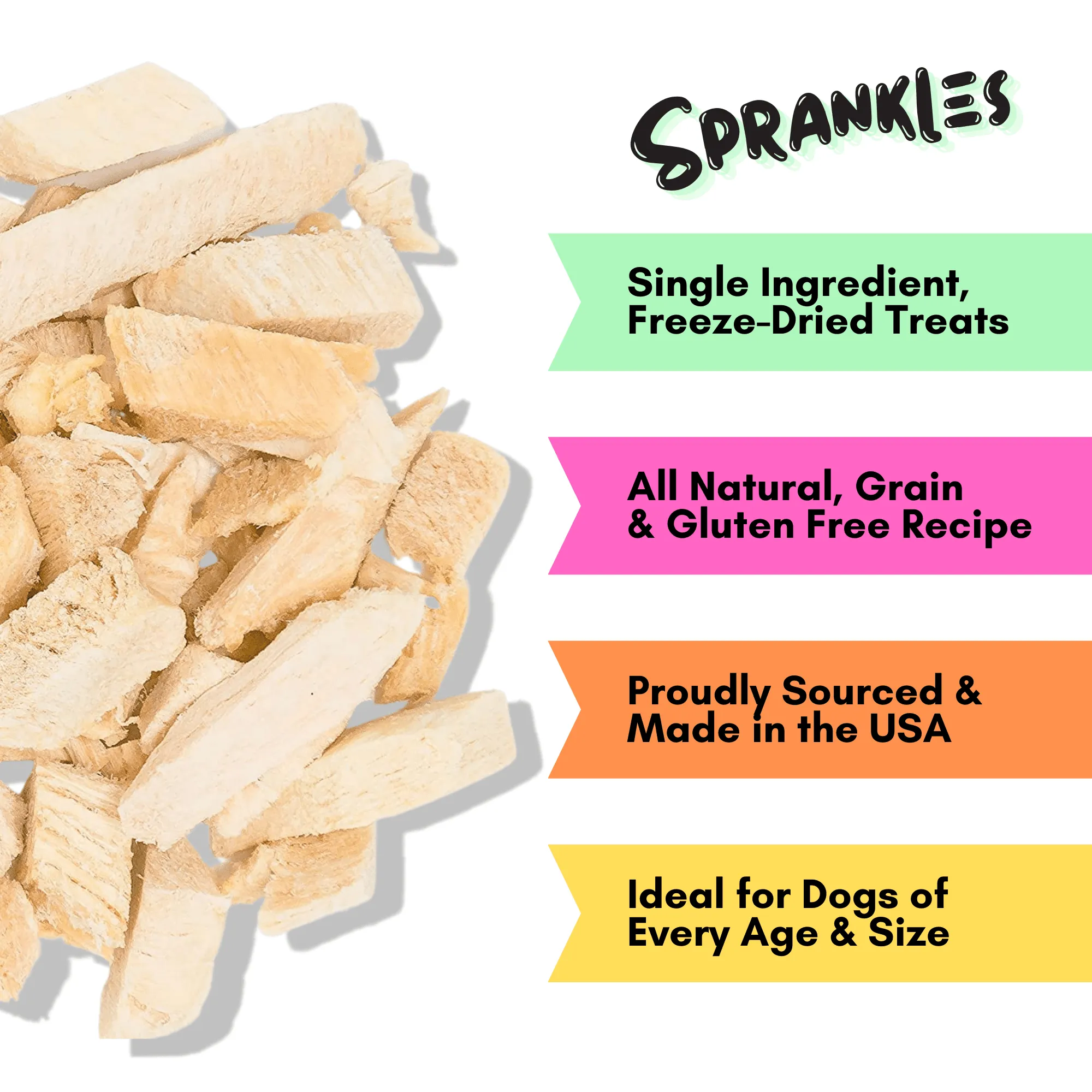 Freeze Dried Chicken Breast Treats for Cats & Dogs