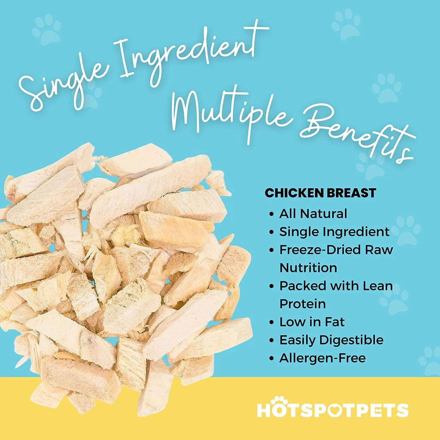 Freeze Dried Chicken Breast Treats for Dogs & Cats