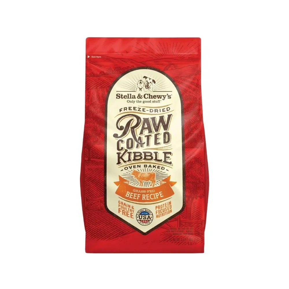 Freeze Dried Grass Fed Beef Raw Coated Dog Dry Food