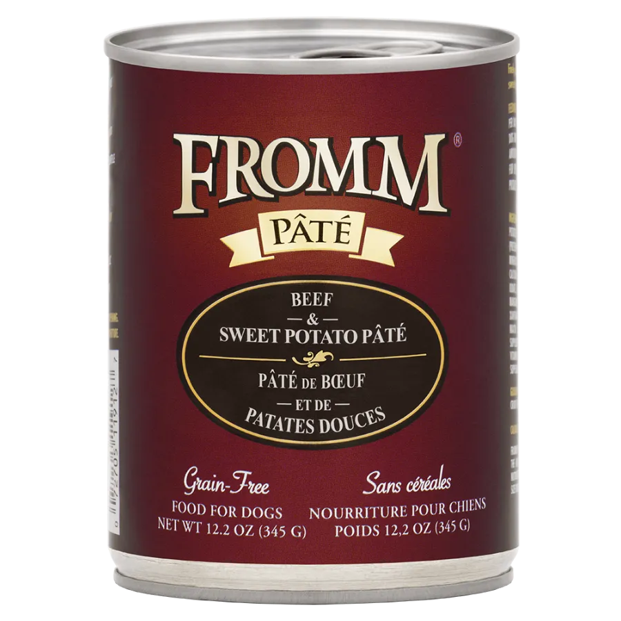 Fromm Beef & Sweet Potato Pate Grain-Free Canned Dog Food 12.2oz