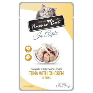 Fussie Cat In Aspic Tuna with Chicken Wet Cat Food Pouch