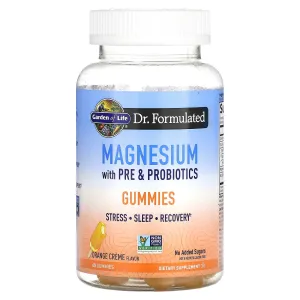 Garden Of Life, Magnesium with Pre & Probiotics Gummies, Orange Creme, 60 Gummies