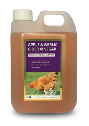 Global Herbs Apple & Garlic Cider Vinegar (Chicken Supplement) - 2 L