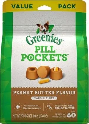 Greenies Pill Pockets Peanut Butter Flavor Capsules - 60 count