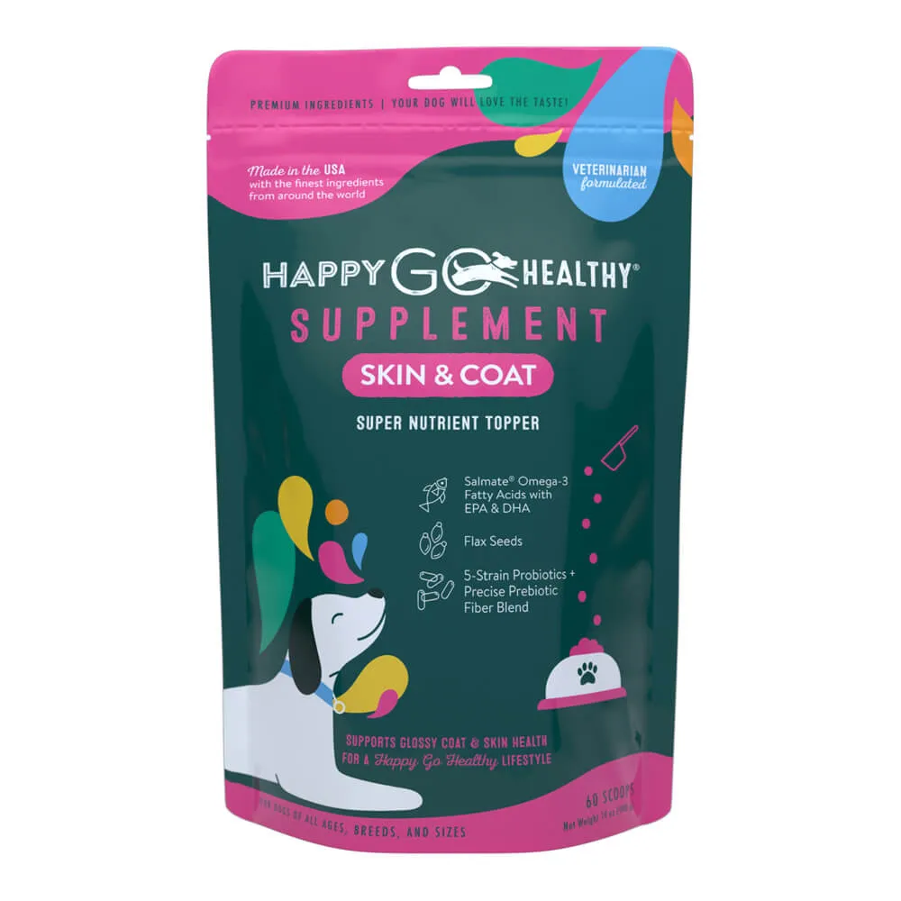 Happy Go Healthy Skin and Coat Supplement for Dogs