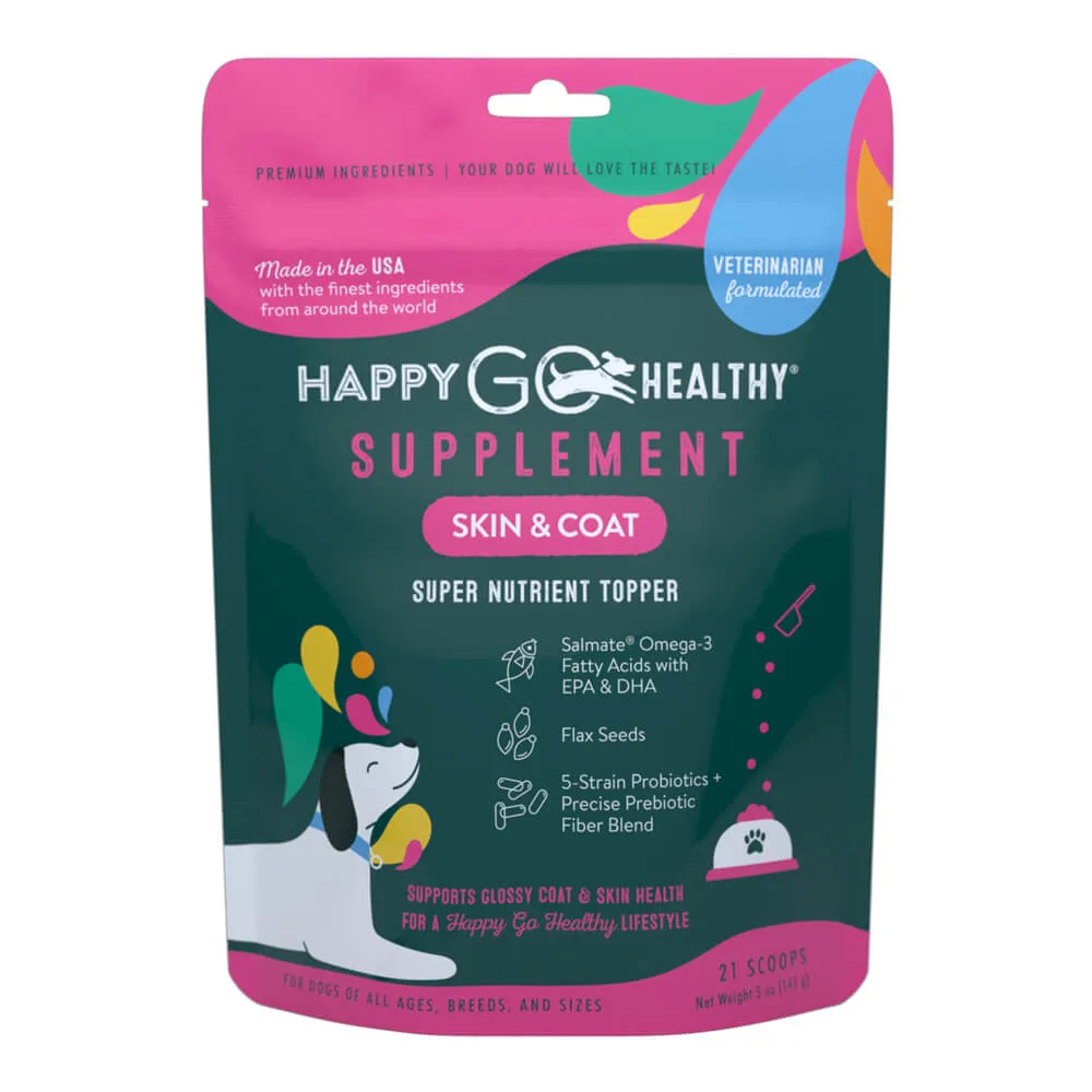 Happy Go Healthy Skin and Coat Supplement for Dogs