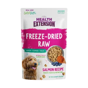 Health Extension Freeze-Dried Raw Mixer-Topper-Treat Salmon Recipe for Dogs