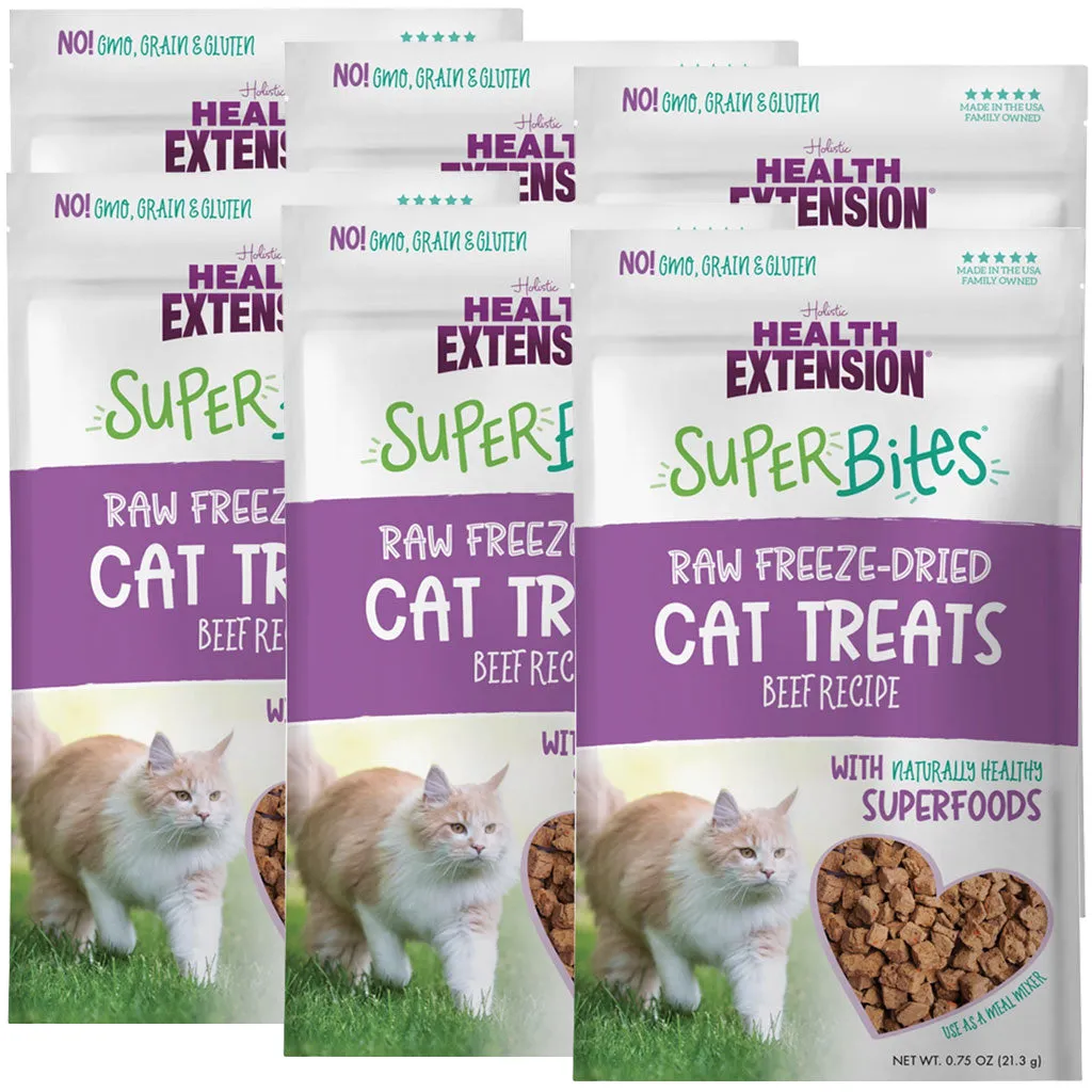 Health Extension SuperBites Freeze-Dried Raw Beef Recipe Cat Treats, 0.75-oz