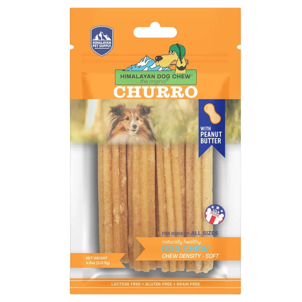 Himalayan Dog Chew Churro Dog Treats (Peanut Butter) 4oz