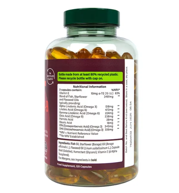 Holland & Barrett High Strength Triple Omega 3-6-9 120 Capsules