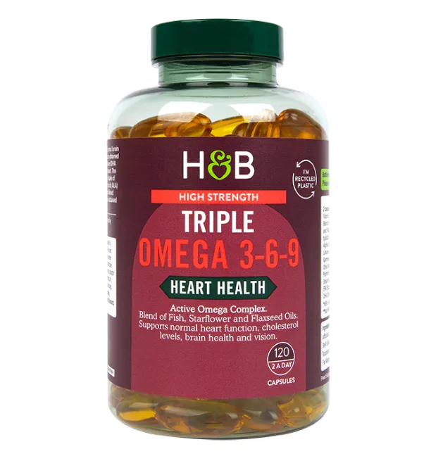 Holland & Barrett High Strength Triple Omega 3-6-9 120 Capsules