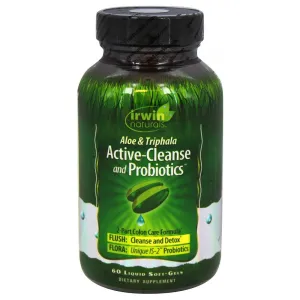 Irwin Naturals Active-Cleanse and Probiotics 60 Liquid Soft Gels