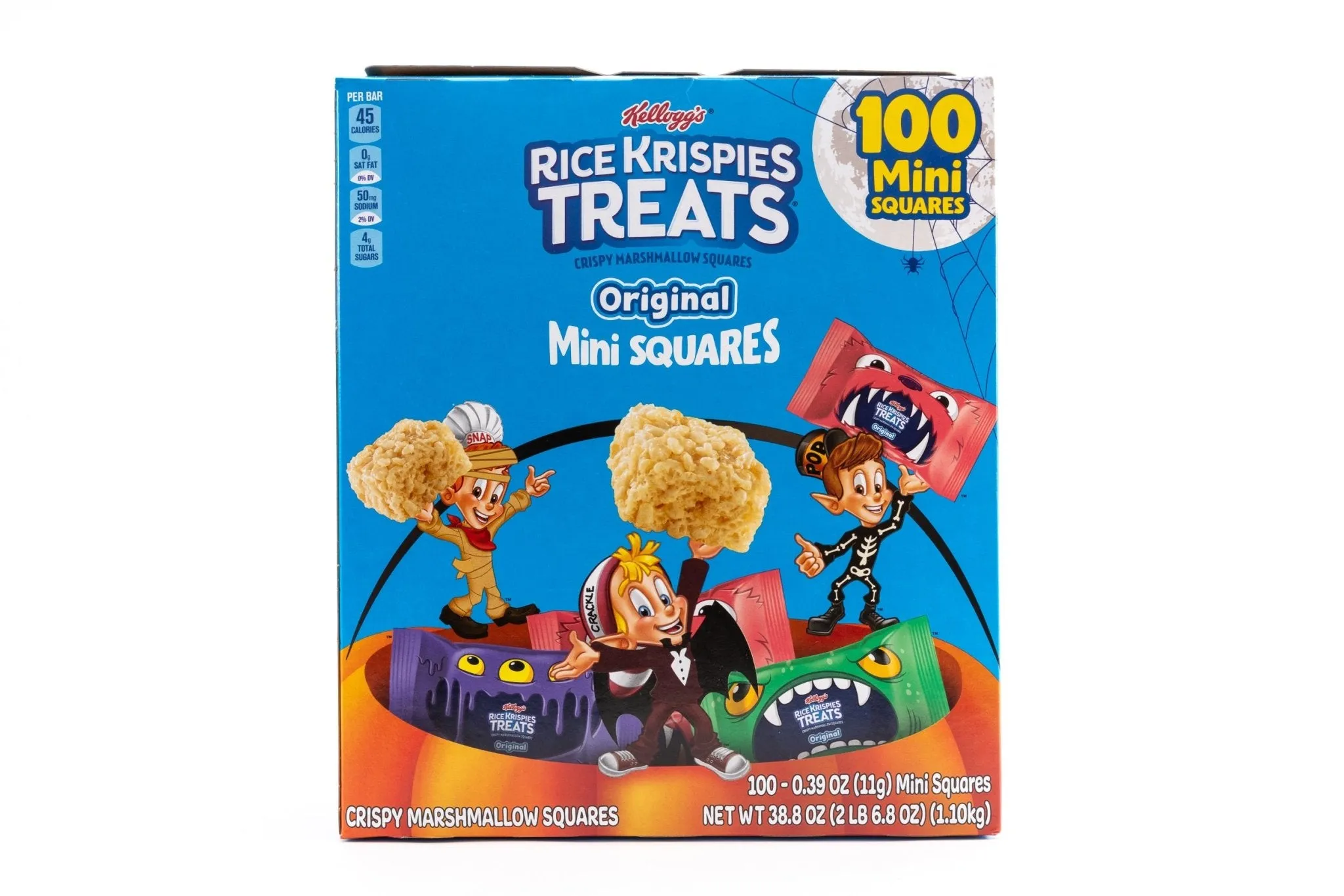 Kelloggs Rice Krispies Treats Mini Squares Snack Bulk Box (0.39 oz, 100 ct.)