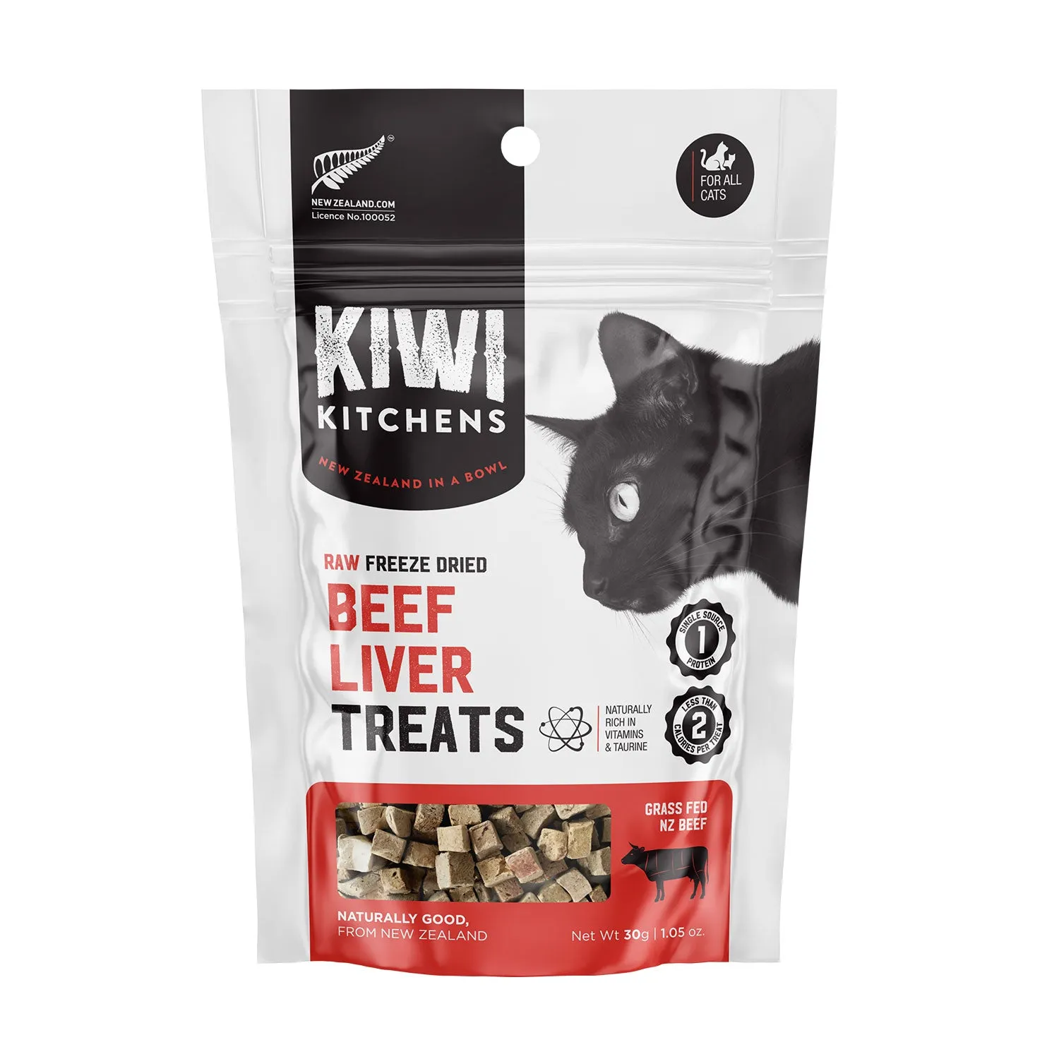 Kiwi Kitchens Raw Freeze Dried Beef Liver Cat Treats 30g