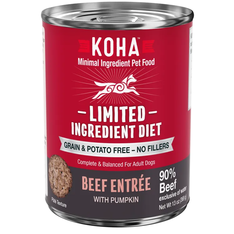 KOHA Grain & Potato Free Limited Ingredient Diet Beef Entree with Pumpkin Canned Dog Food