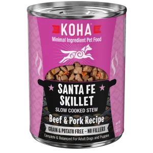 KOHA Grain & Potato Free Santa Fe Skillet Slow Cooked Stew with Beef & Pork Canned Dog Food