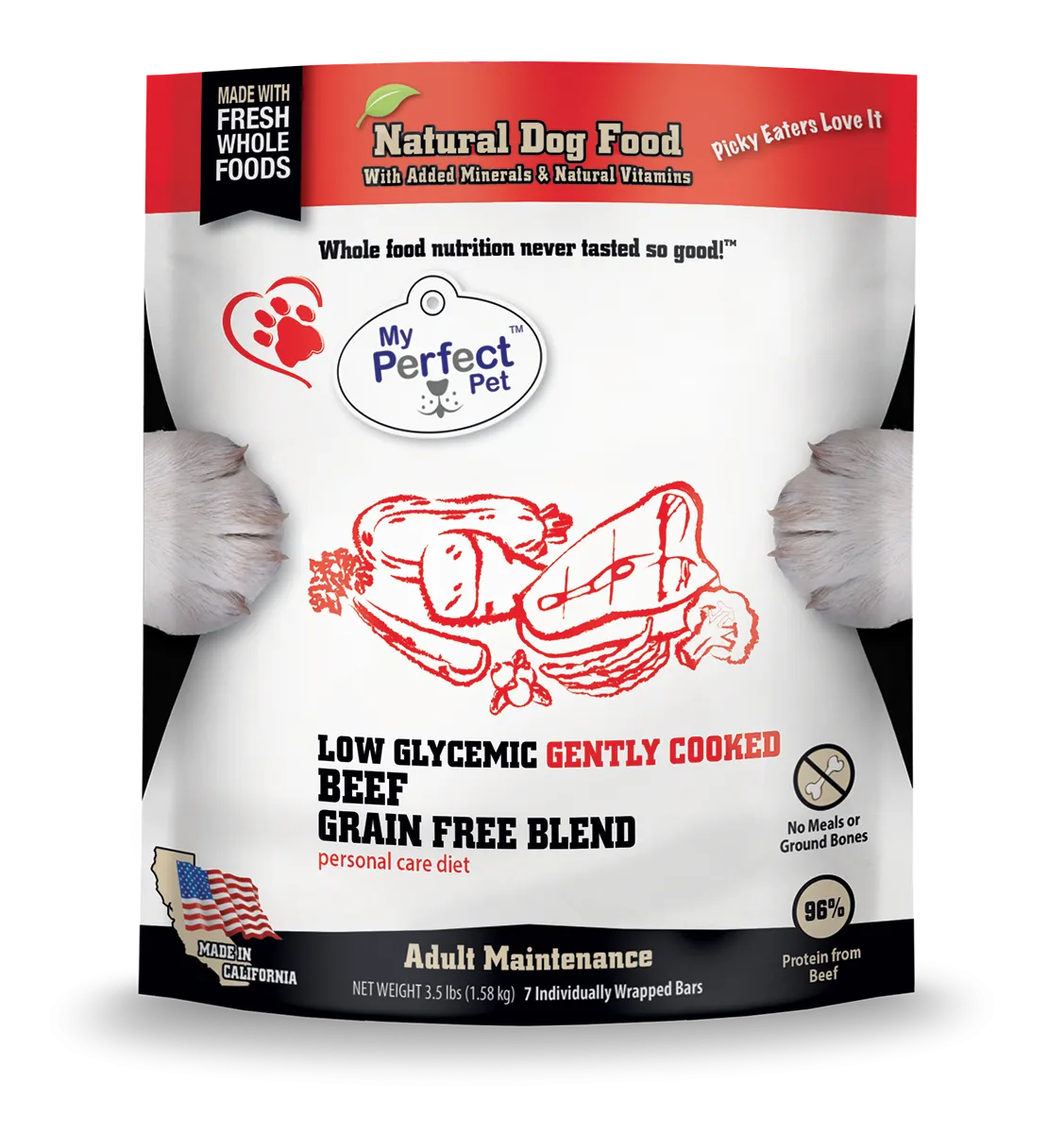 My Perfect Pet Buddy’s Glycemic Friendly Beef Blend