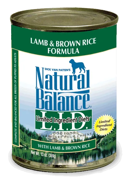 Natural Balance Canned Dog Food; several flavors available