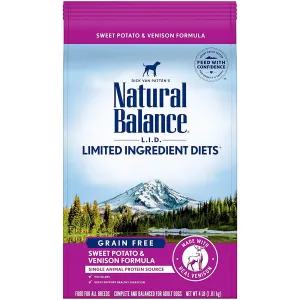 Natural Balance L.I.D. Venison Sweet Potato Dry Dog Food 4lb