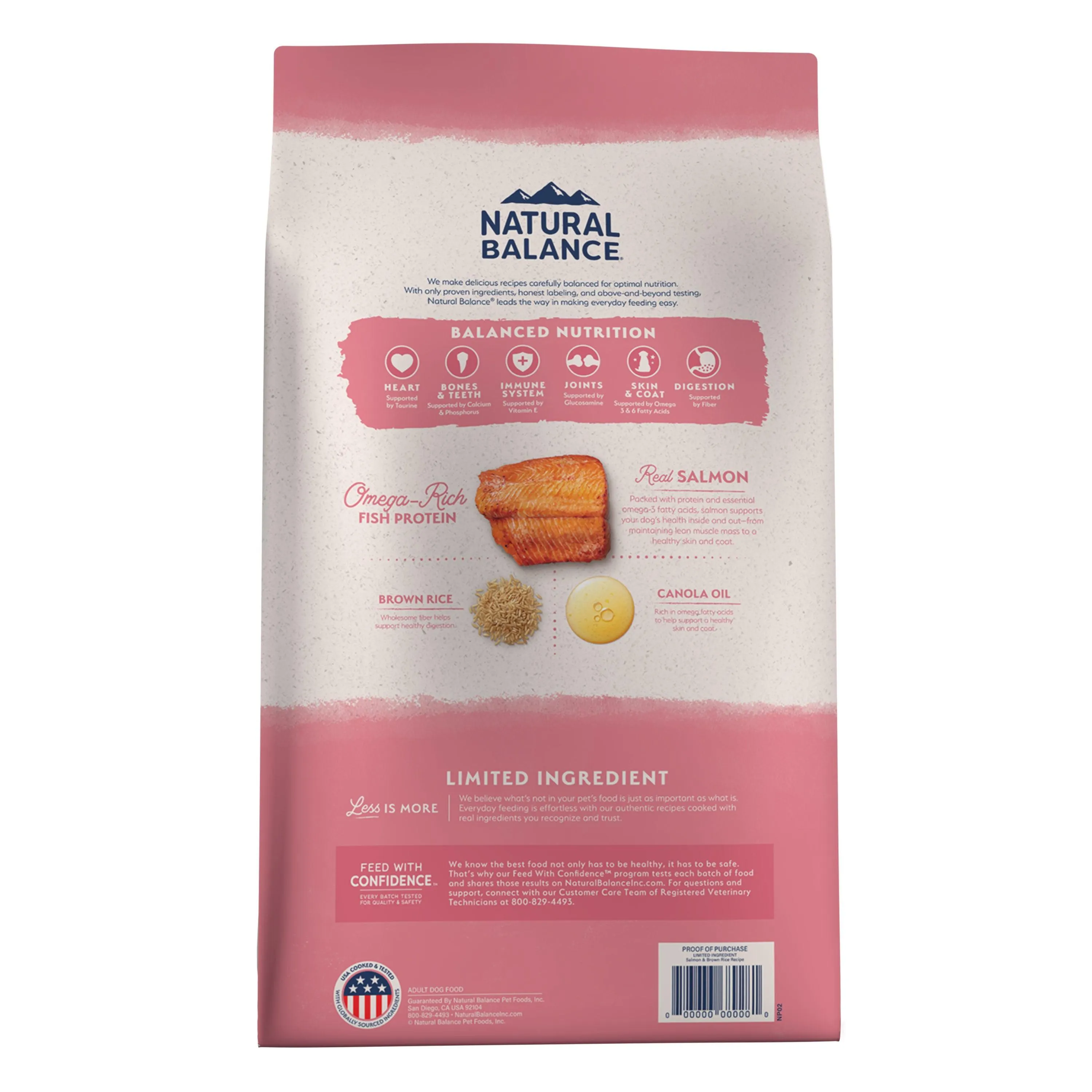 Natural Balance Limited Ingredient Diet Adult Dry Dog Food with Healthy Grains Salmon