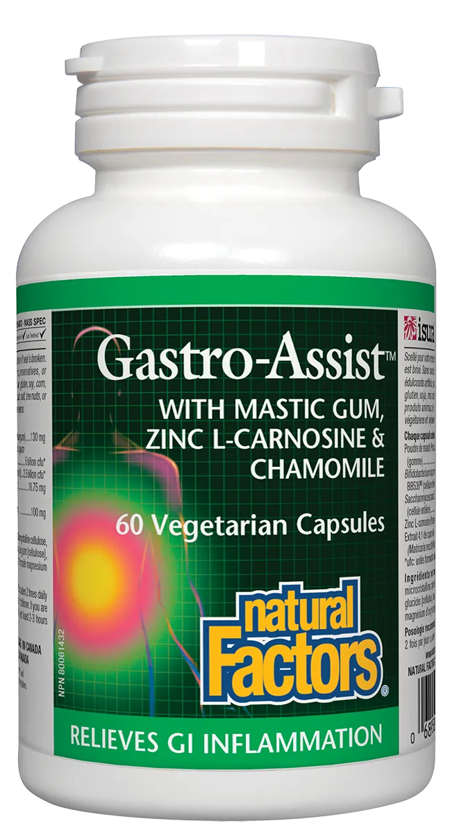 Natural Factors Gastro-Assist (60 Vegetarian Capsules)