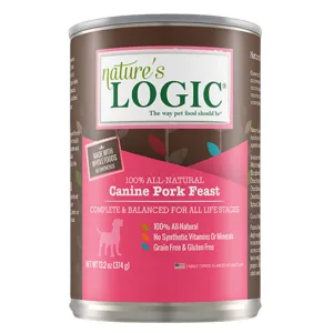 Nature's Logic Pork Canned Dog Food 13.2oz