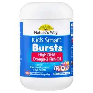 Natures Way Kids Smart Burstlets Omega 3 Fish Oil Trio 180 Capsules