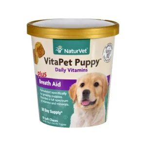 NaturVet Soft Chew Cup Vitapet Puppy 70cts