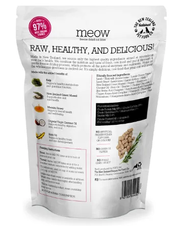 New Zealand Pet Food Co. Meow Freeze Dried Food Lamb & Hoki *SPECIAL ORDER*