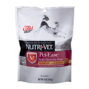 Nutri-Vet Pet-Ease Calming Soft Chews for Dogs 70 Chews